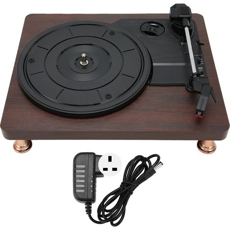 Tourne-disque vinyle vintage 3 vitesses platine vinyles pour décoration et divertissement 100-240V (1/5)