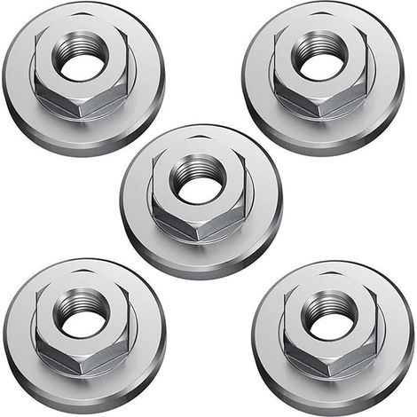 Lot de cinq écrous de blocage rapide pour meuleuses d angle accessoires de fixation pour outillage électrique