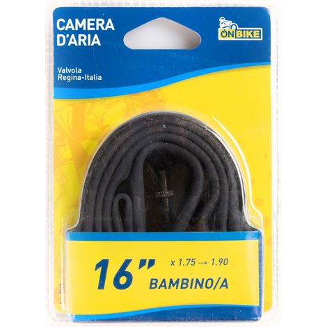 ON BIKE Camera d'Aria Bici 16 x 1.75 1.90 E T R O 47-305 Valvola Bambini (1/2)
