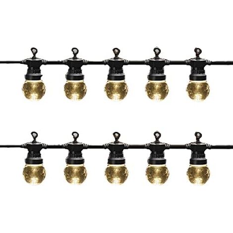 Levitantes Guirlande lumineuse LED - 10 ampoules transparentes - 8 m - pour la décoration intérieure et extérieure - facile à installer