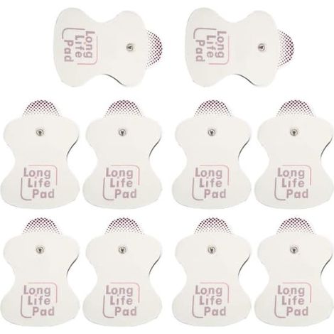 Lot de 10 électrodes de rechange pour masseurs Omron, coussinets longue durée (10 pièces) (1/5)