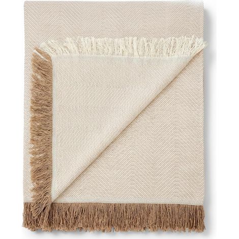 Foulard Polyvalent Spiga, 80% Coton, 20% Polyester, Brut/Beige 260L x 300W (1/5)