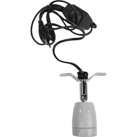 Douille de Lampe chauffante E27 avec câble, Douille de Lampe rotative à 360 degrés pour Lampe chauffante pour Reptiles, Amphibiens, Aquariums (1/5)