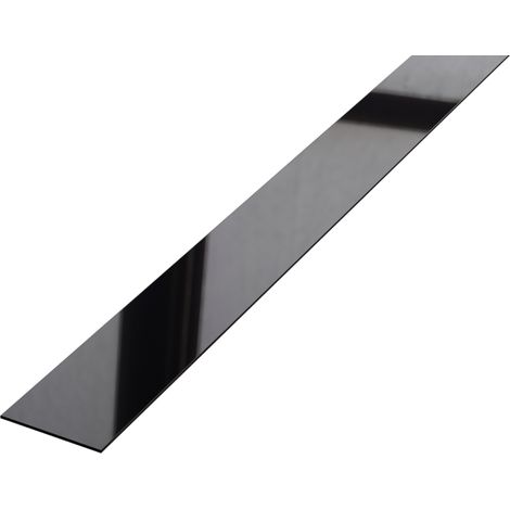Dekorative Wandleiste aus Edelstahl 20 mm x 2700 mm - Schwarz poliert
