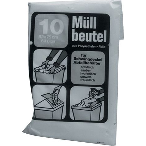 Sacchi della spazzatura B700xL1100mm 120l 60 µm blu 10pz / sacchetto