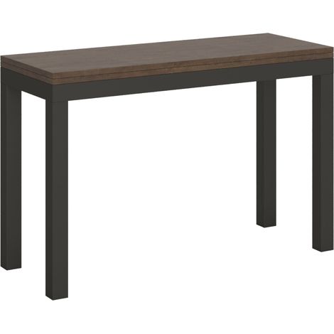 Tavolo "Grosseto" allungabile in legno per sala da pranzo -Allungabile fino 200x90 cm / Cemento (1/4)