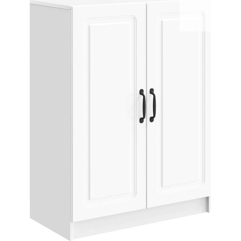 Credenza Bianco Lucido 66 x 34,5 x 87 cm Legno ingegnerizzato vidaXL