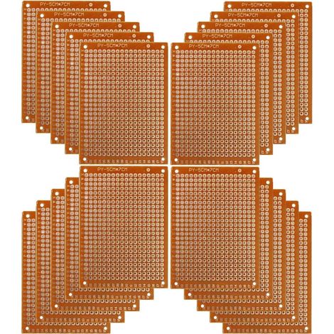20pcs Prototype PCB Circuit Board 5x7cm Universal Matrix Breadboard Bakelite PCB Circuit Board, (1/5)