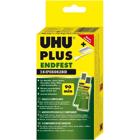 UHU Colla 2 componenti adesivo epossidico trasparente 163 g
