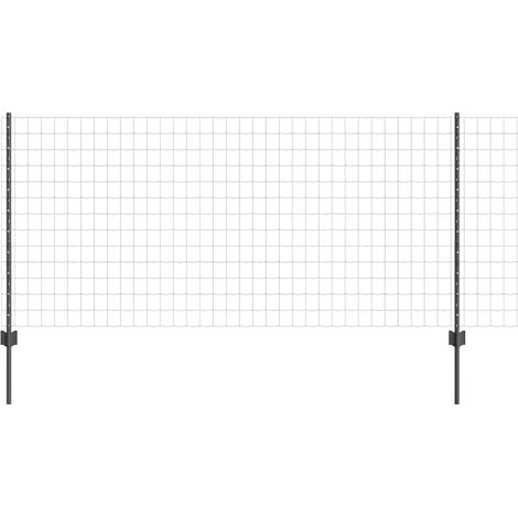 Grillage rouleau,Set de clôture de jardin 2 pièces Gris Acier enduit de poudre CFW4534376 (1/3)