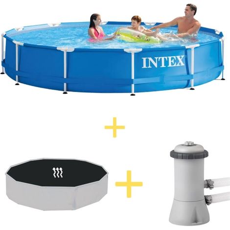 Intex Piscine Tubulaire Ronde - 366x76 cm - 3-pièces  S21339 (1/4)