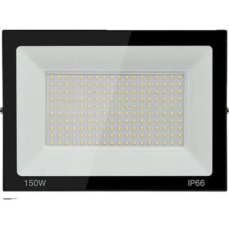 Projecteur, étanche IP66, économe en énergie, 150W Pas de capteur de mouvement, Blanc chaud (2700-3500K) (1/2)