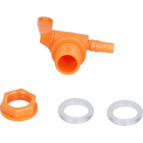 Kit de robinet pour fût de brassage amateur, avec joints, orange, idéal pour la fermentation de boissons gazeuses. (1/5)