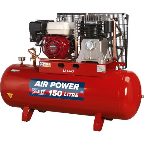Sealey SA1565 150L Belt Drive Air Compressor with Petrol Engine 6.5hp