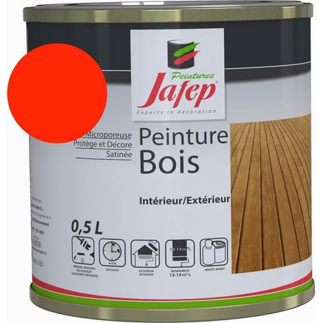 Peinture bois rouge Jafep 0,5 L