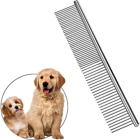 Kamm für Tiere, Edelstahl, 19 cm, Silber (1/5)