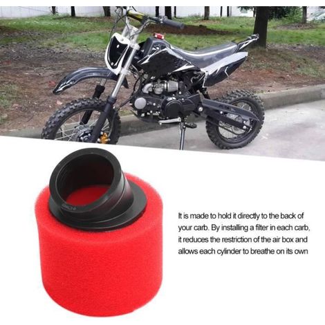 Filtre À Air - Mousse Rouge - 42 mm - Pour Dirt Bike 125cc 140cc - Double Coudé - 1 Pièce (1/4)