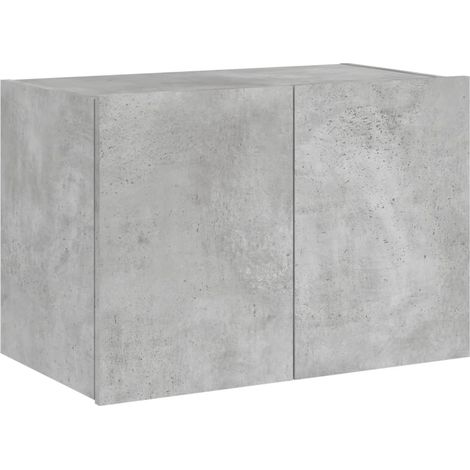 Mobile TV multimediale scaffale per televisione televisione buffet sala da pranzo soggiorno camera da letto a parete con luci a LED 60 x 35 x 41 cm grigio 020027905