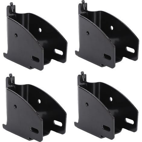 Douille d'extrémité de poutre en bois, 4 pièces, support de stockage robuste pour camion, remorque, Van, RV, électrophorèse de fret, noir. (1/5)