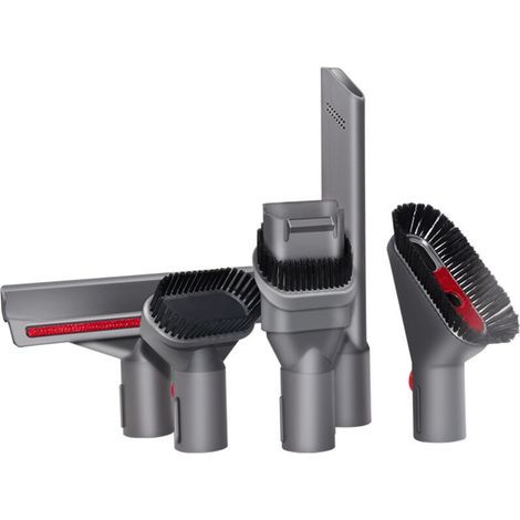 5-teiliges Staubsauger-Zubehörset für Dyson, mit 3 Staubsaugerbürsten und 2 Staubsaugerdüsen, Staubsauger-Ersatzteile, für Dyson V7 V8 V10 V11, zur Reinigung von Böden, Matratzen und Decken (Grau) (1/5)