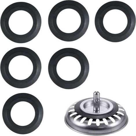 Joint Bonde Evier,6 Paquets Ø extérieur 54 mm, Ø intérieur 32 mm Cuisine Baignoire Bonde Lavabo Joint en Élastomère pour Paniers Filtrants Vidange Bouchon de Vanne et Tamis lavabo Soupape (1/5)