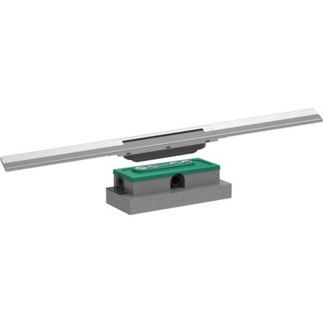 Caniveau de douche HANSGROHE RainDrain Flex 80 Acier inox brossé + Corps encastré à faible hauteur (1/4)