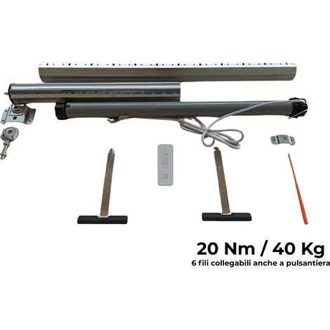 Kit motore tapparelle con telecomando 40 kg 20 Nm Rullo da 60 cm a 95 cm Completo con Molle di Sicurezza (1/4)
