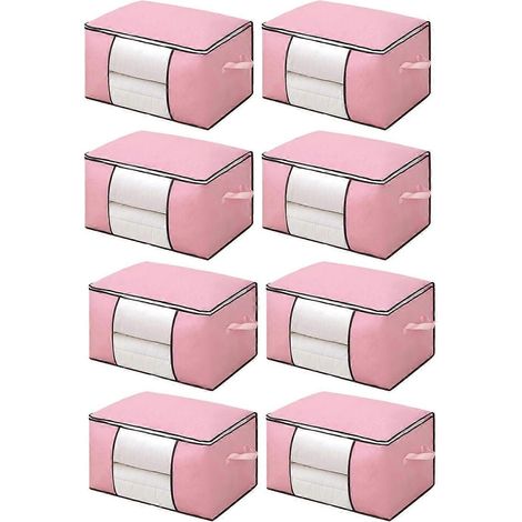 Sac de rangement pour vêtements, boîte de rangement pliable pour couvertures en tissu, organisateur de penderie avec fenêtre transparente