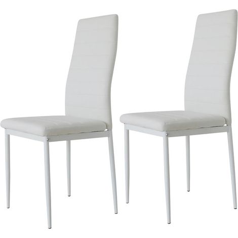Lot de 2 chaises de salle à manger VALENTIN Blanc