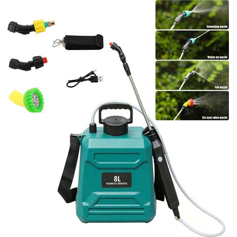 Pulvérisateur électrique 8 L portable – Haute pression, pour jardin, agriculture, pesticides et arrosage des plantes (1/5)