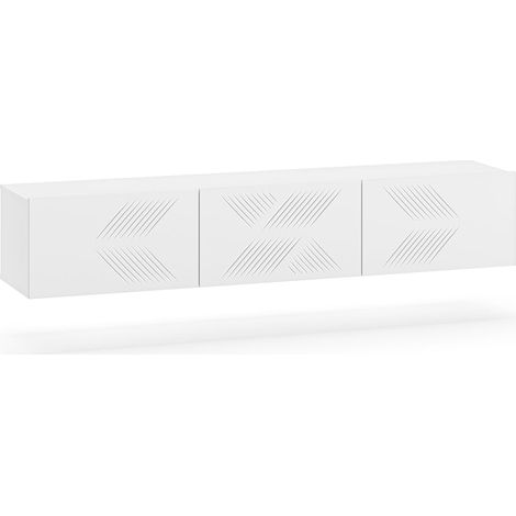 Mueble TV de pared 3 puertas 170 cm Aura Blanco (1/4)