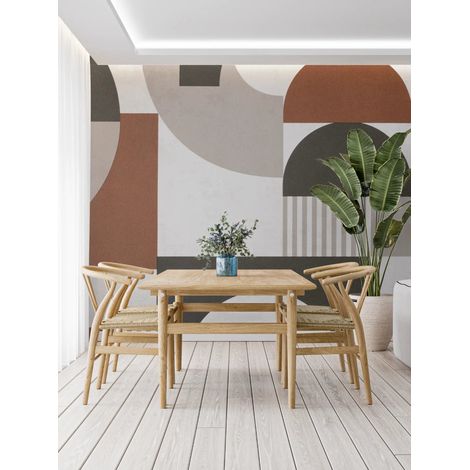 Papier peint geometrique motifs abstraits 2 - 300 x 250 cm (1/2)