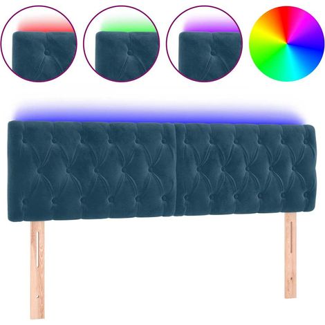 Maison Exclusive - Cabecero con LED de terciopelo marrón oscuro 1 (1/5)