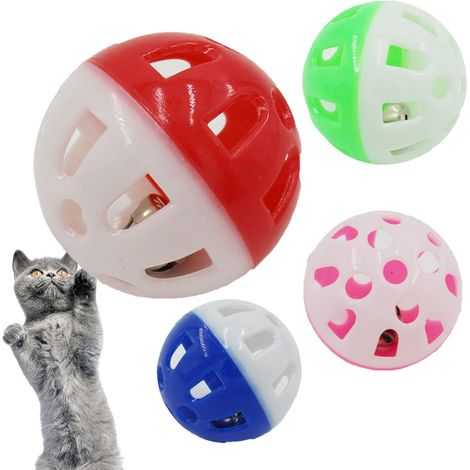 Blue Dream 48PCS 4cm Chat en Plastique Jingle Boules Chat Jouet (1/5)