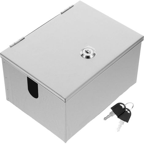 Boîte de prise étanche en acier inoxydable avec verrouillage et porte articulée, conçue pour coffrets électriques extérieurs dans les parcs et usines (1/5)