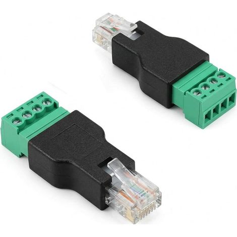RJ11 6P4C Mâle Vers Connecteur à Borne 4 Broches pour Câble Téléphone, Adaptateur RJ11 en Matériau Plastique de Taille Compacte Module Téléphonie CCTV Vis Sans Soudure Connecteur (1/5)