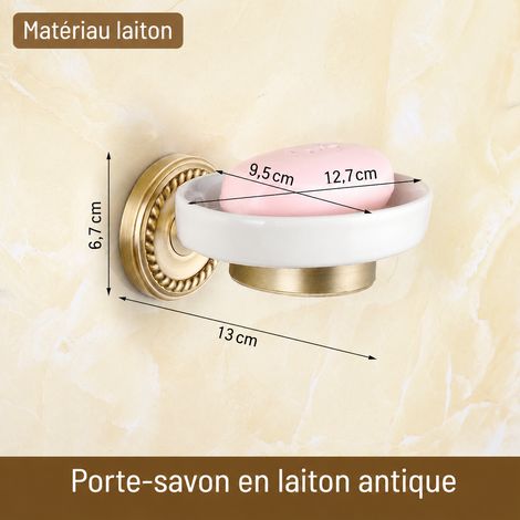 Porte-savon coupelle mural en laiton style rétro antique pour salle de bain et WC 460 g – Livraison gratuite (1/5)