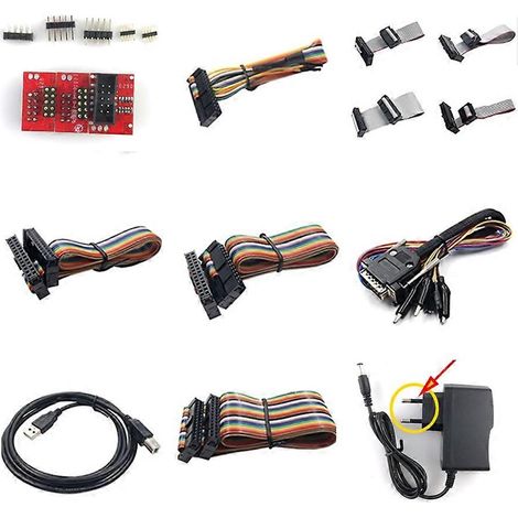Kit complet de câbles pour programmateur ECU KTAG OBD2 V7.020, adaptateurs OBD pour firmware K-Tag (appareil non inclus), prise US, prise UE (1/5)