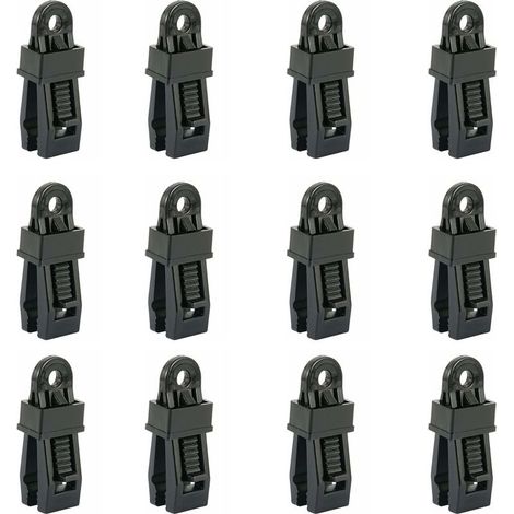 Set of 12 heavy-duty tarp clips, outdoor tent clips for securing tarps, car sunshades, and pool covers (1/4)
