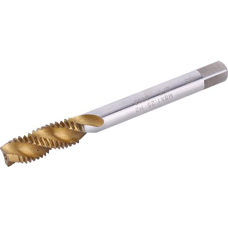 Taraud hélicoïdal M8x1,25mm en acier rapide, outil de coupe de filetage pour machine, pas de vis précis (1/5)