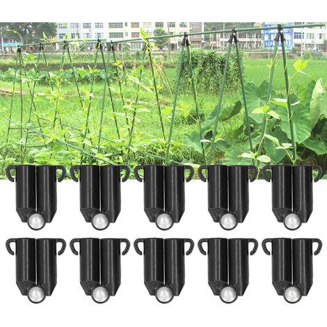 10PCS BFork Joint de connexion Tuteurs de jardinage Supports pour plantes grimpantes Connecteurs (Diamètre intérieur 11 mm) (1/5)