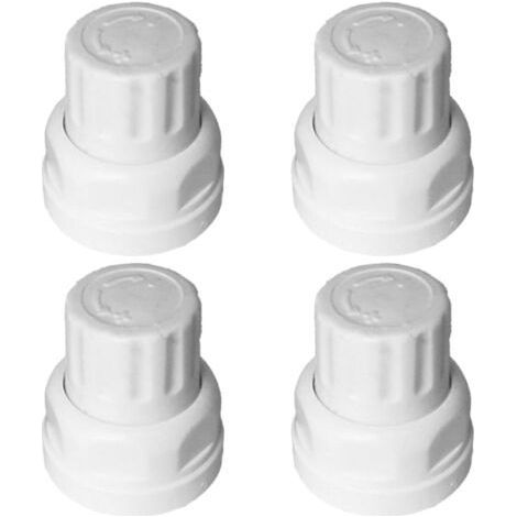 4 Pack Radiator Valve Caps, Handwheel Switch for Floor Heating, M30 x 1.5 Thread - Automatic Temperature Control Valve Switch (Short) (1/4)