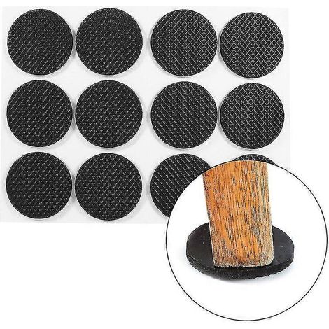 Rutschfeste, selbstklebende Gummifüße, schwarz, für Möbel und Stühle, Bodenschutz-Round 12pcs