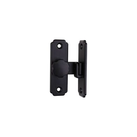 Loquet et verrou, loquet de porte, serrure de porte de grange, boucle de verrouillage à 90 degrés, loquet de verrouillage coulissant, convient aux portes et fenêtres de cages de grange (noir, taille : (1/4)