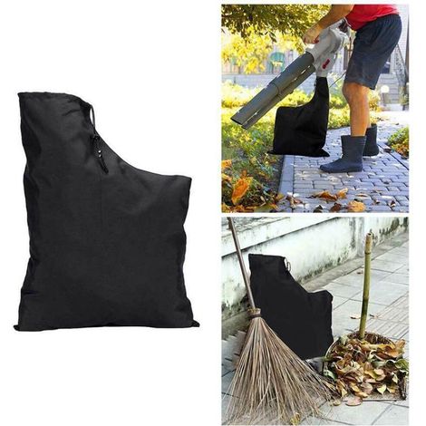 Lot de 2 Sacs pour Aspirateur Souffleur Universel, Tissu Oxford 60x44 cm Noir, Résistant à l'Eau (1/5)