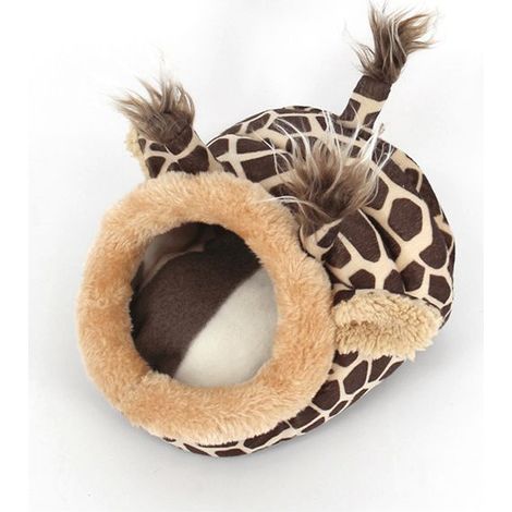 Niche en peluche - Pour animal de compagnie, hamster, hérisson, cochon d'Inde, chaton - Douce - Avec rembourrage amovible (1/5)