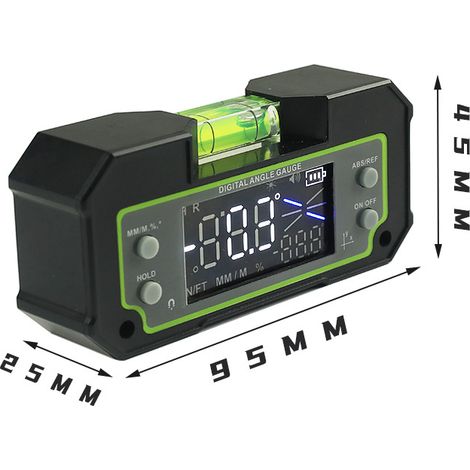 Inclinómetro con pantalla digital, inclinómetro electrónico de doble eje, medidor de pendiente, inclinómetro de doble eje sin Bluetooth DC170W (1/4)