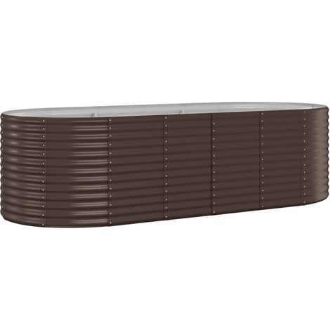 Maison Exclusive - Jardinera arriate acero galvanizado marrón 249