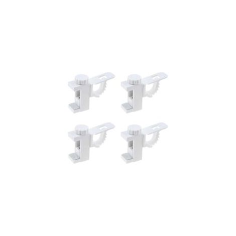 Set di 4 clip per asta per tende, barra trasversale regolabile per asta per tende, gancio organizer per asciugamani