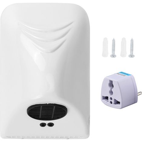 Sèche-mains électrique mural automatique 60 W à capteur infrarouge, pour usage domestique et hôtelier, prise UE 250 V (1/5)